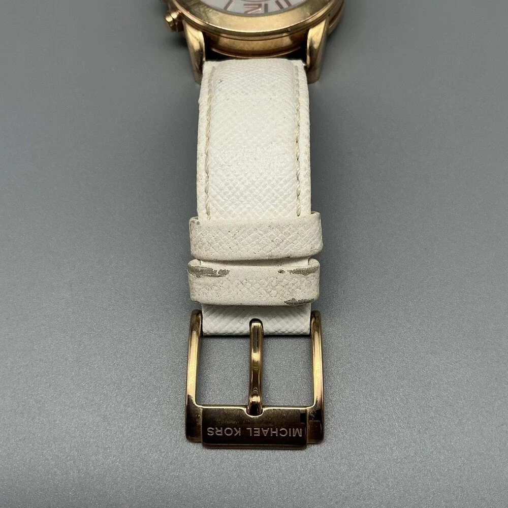 Michael Kors Mercer MK-2289 Womens Watch 41mm Rose Gold Tone New Battery